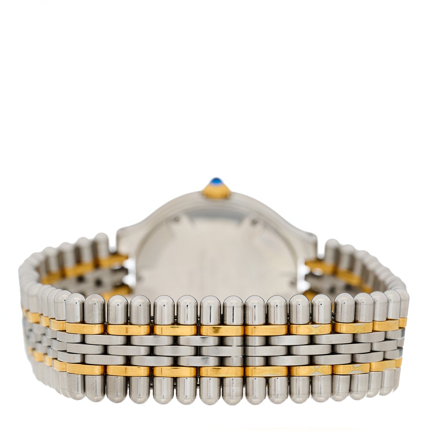 Stainless Steel 18K Yellow Gold 28mm Must De 21 Bullet Link Quartz Watch