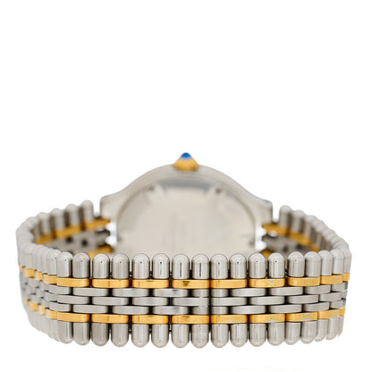 Cartier Stainless Steel 18K Yellow Gold 28mm Must De 21 Bullet Link Quartz Watch 3 of 7