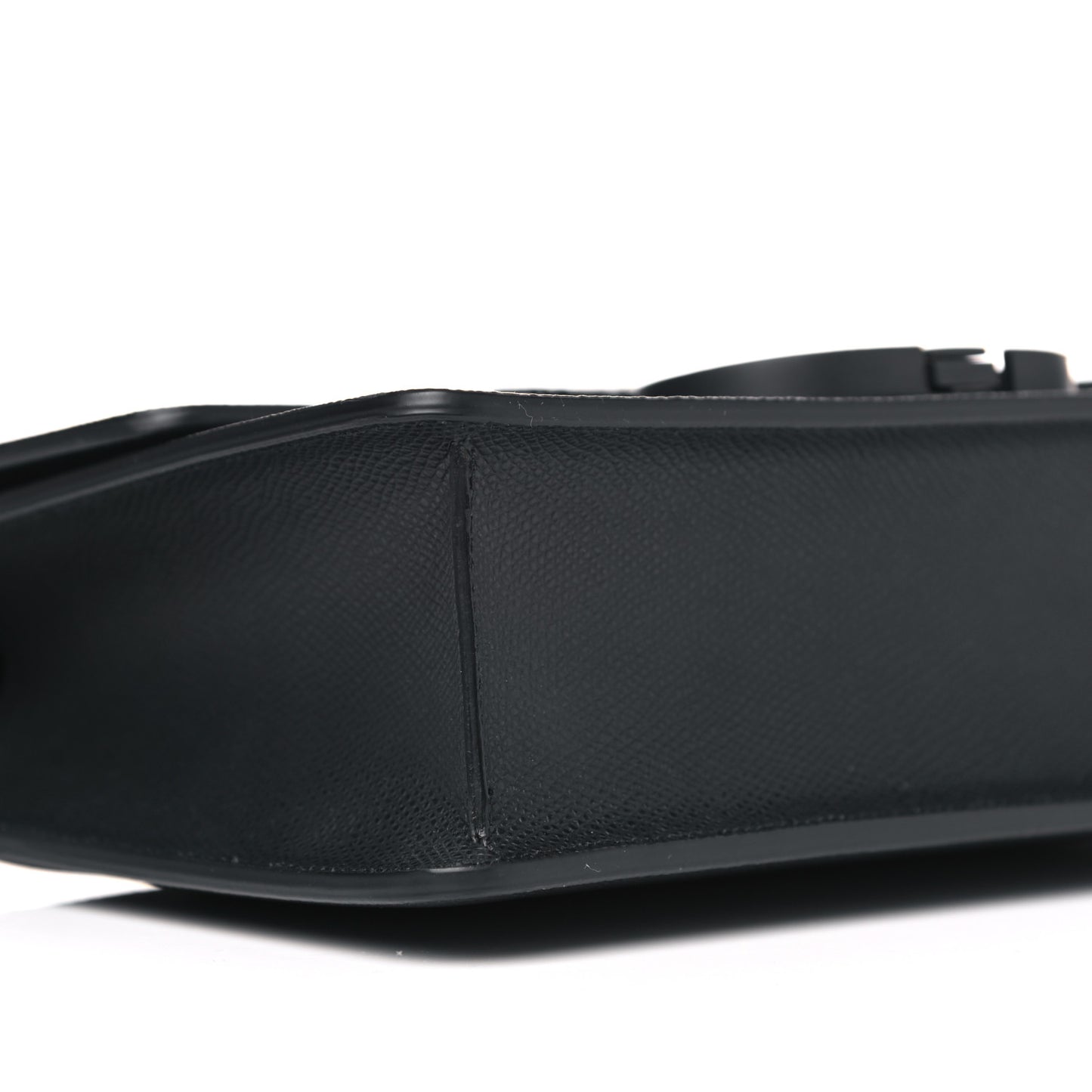 Ultra Matte Grained Calfskin 30 Montaigne Flap Bag Black