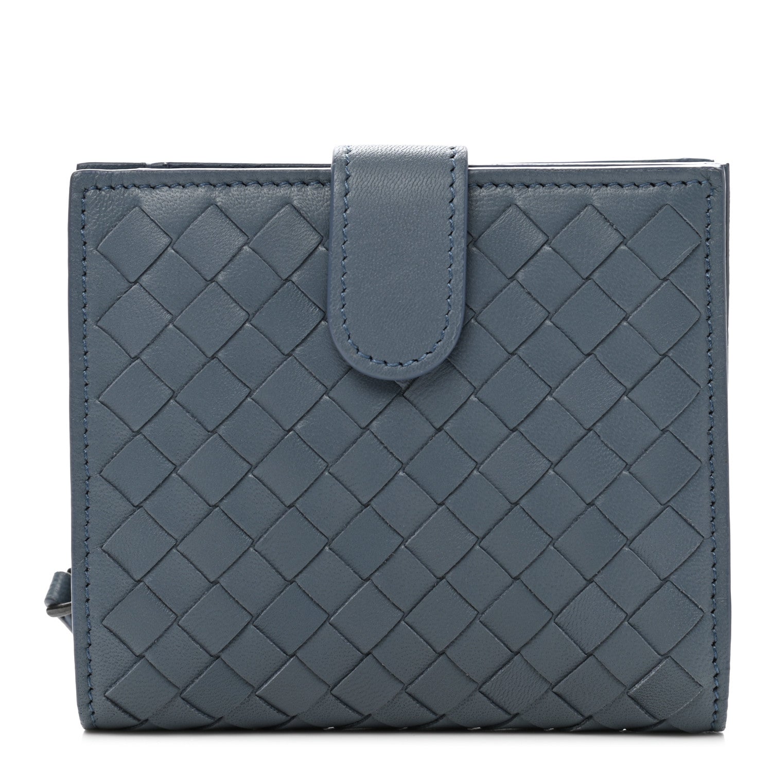 Bottega Veneta Nappa Intrecciato French Flap Wallet Krim 1 of 10