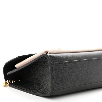 Louis Vuitton Soft Calfskin Mylockme Chain Bag BB Black Creme 8 of 10