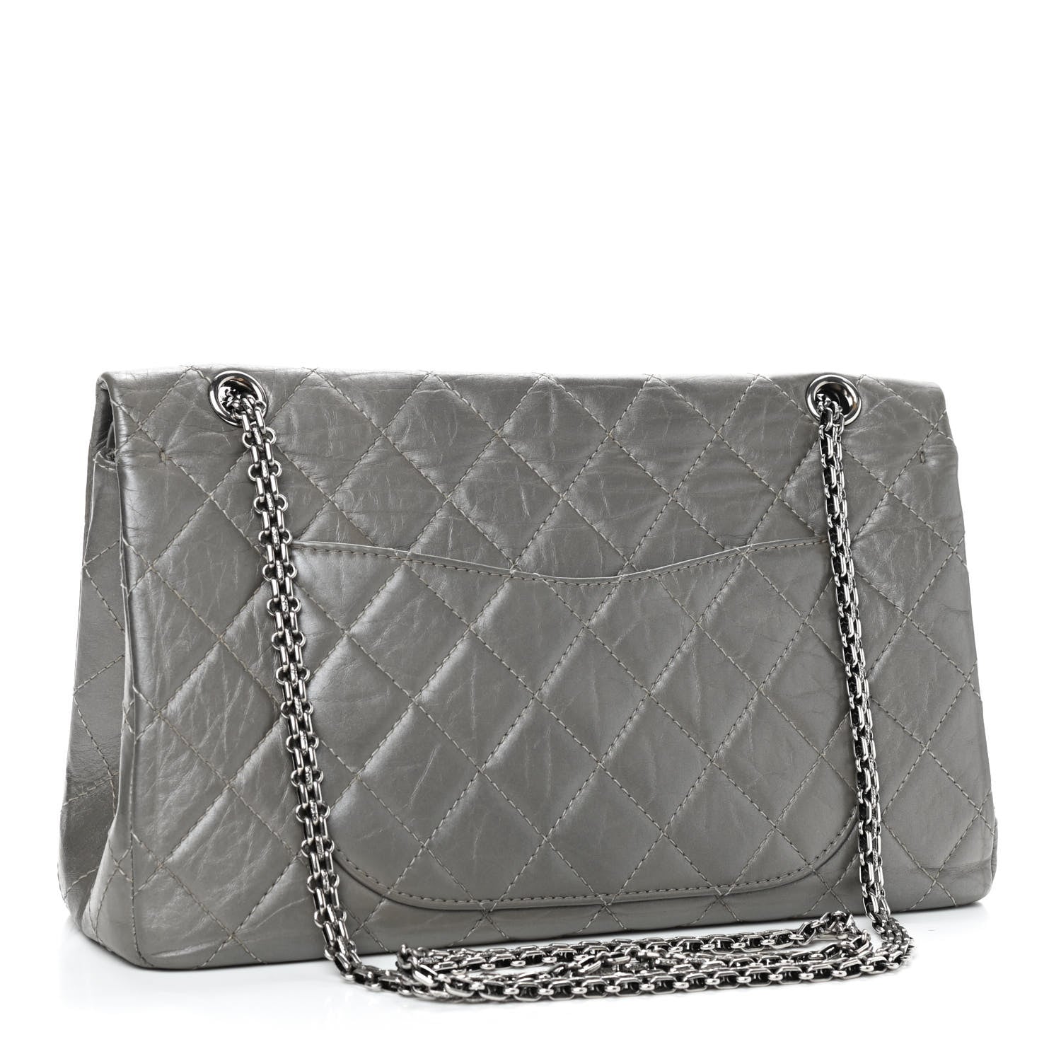 Chanel Metallic Aged Calfskin Quilted 2.55 Reissue 227 Flap Grey 3 of 9