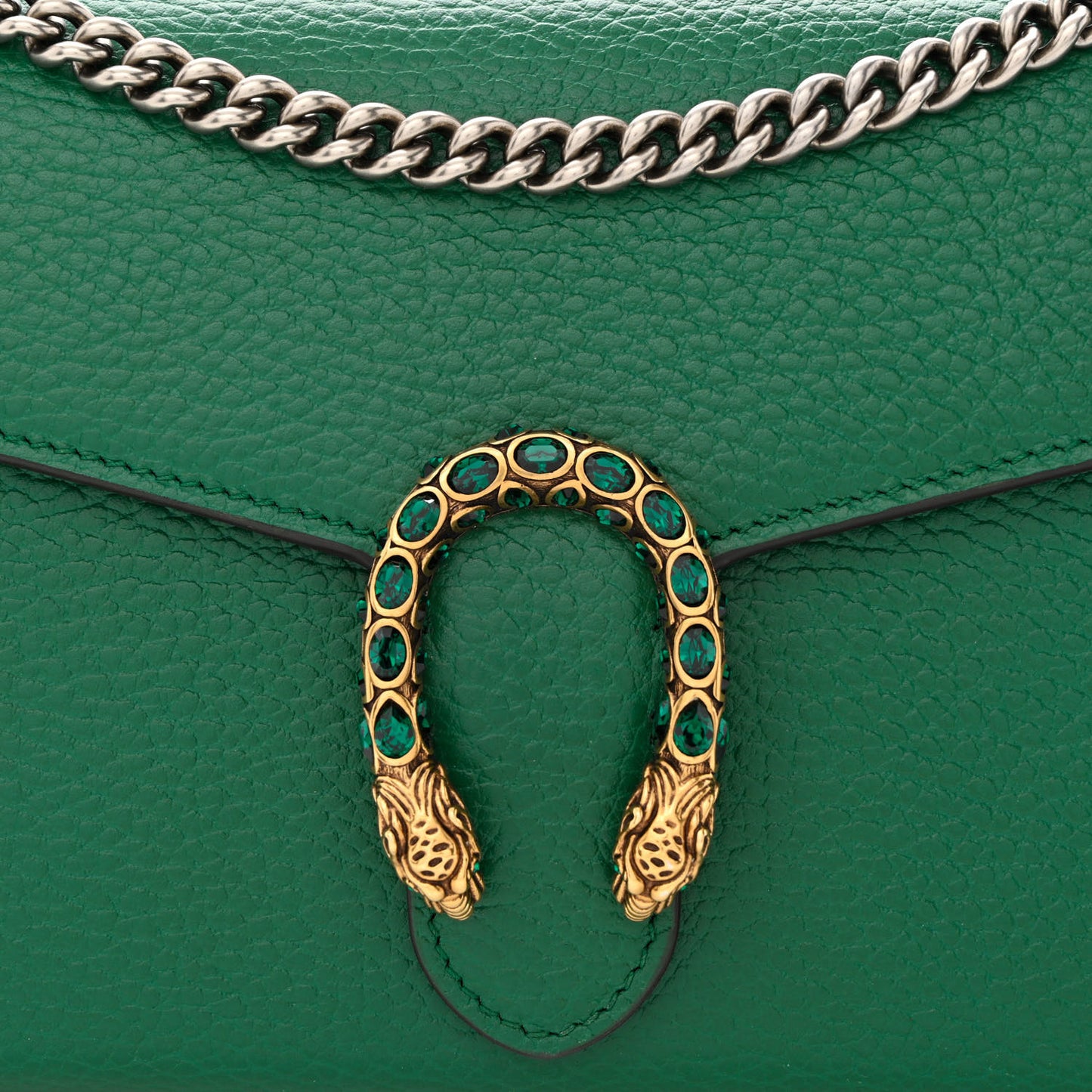 Calfskin Mini Dionysus Chain Wallet Emerald