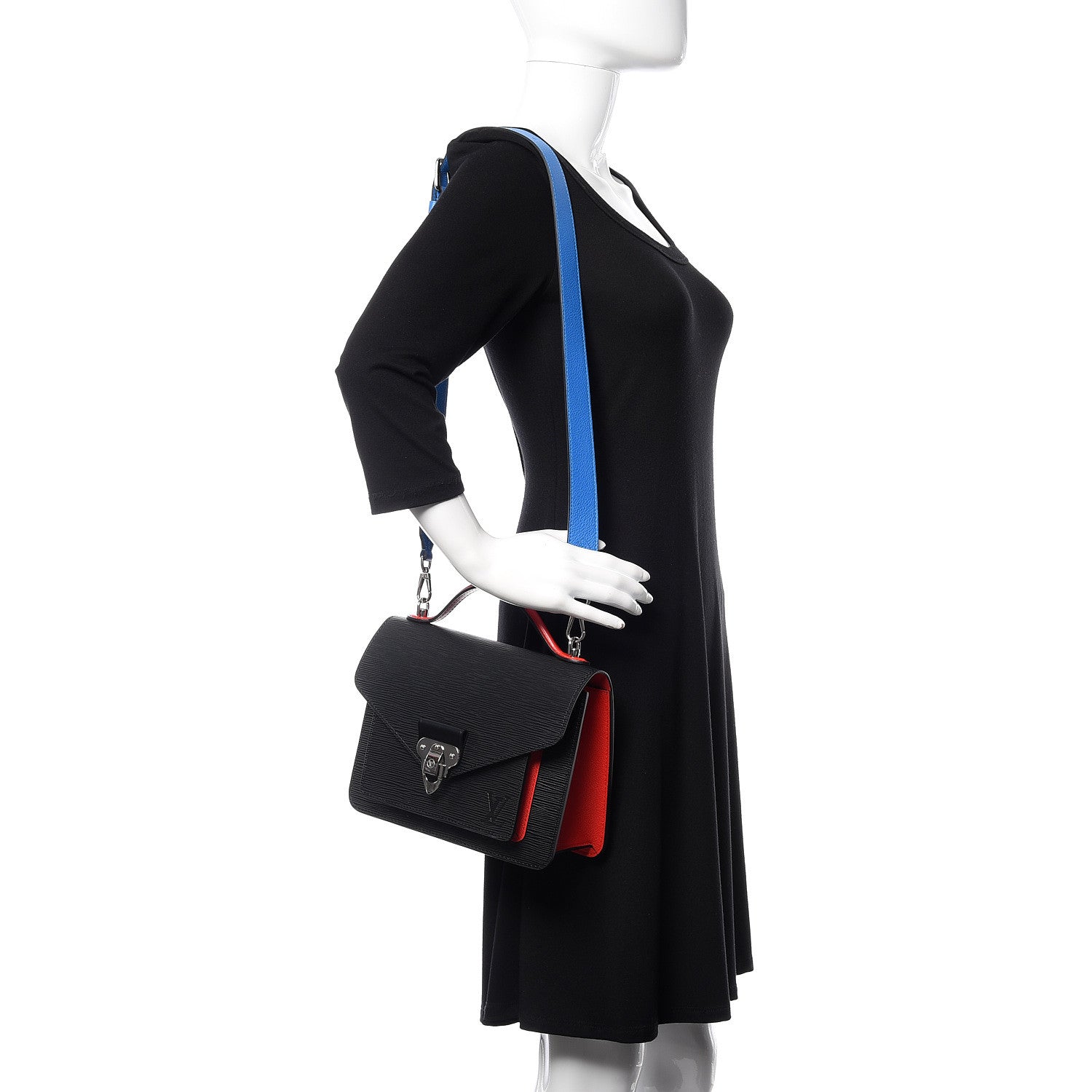 Louis Vuitton Epi Neo Monceau Black Coquelicot Blue Roi Safran 2 of 8