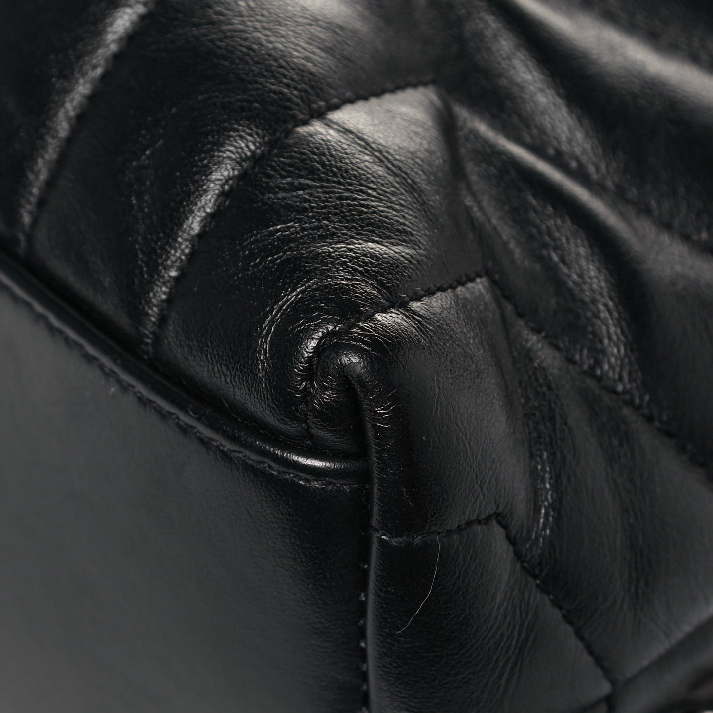 Calfskin Y Quilted Monogram Small Loulou Backpack Black