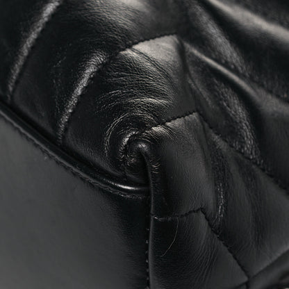 Saint Laurent Calfskin Y Quilted Monogram Small Loulou Backpack Black 11 of 16