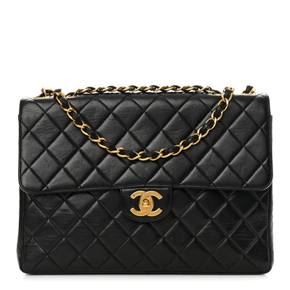 Chanel Lambskin Quilted Jumbo Single Flap Black 1 of 19