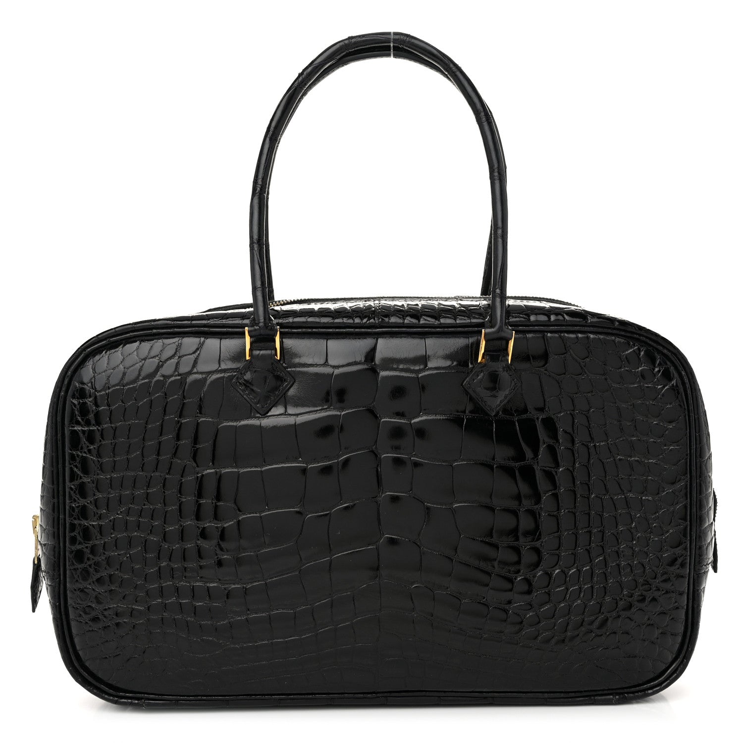 Hermes Shiny Alligator Plume Elan 28 Black 1 of 9