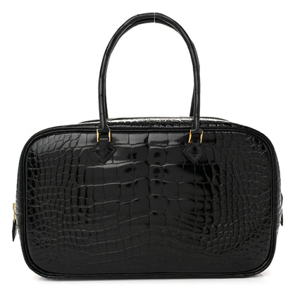 Hermes Shiny Alligator Plume Elan 28 Black 1 of 9