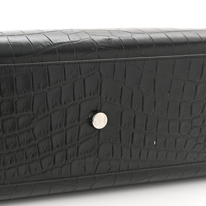 Saint Laurent Calfskin Crocodile Embossed Nano Sac De Jour Black 11 of 13