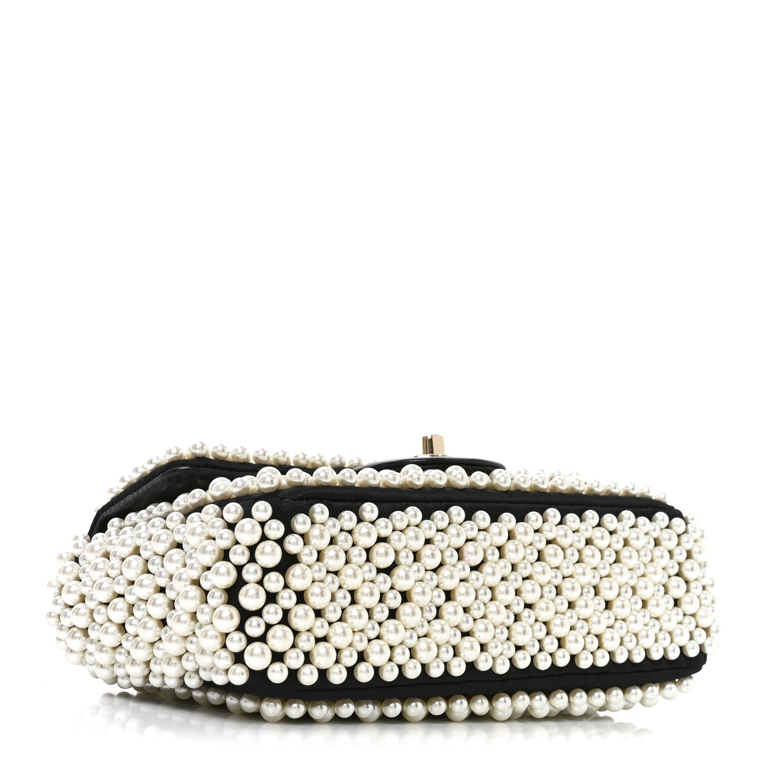 Chanel Lambskin Pearl On Flap Black 4 of 10