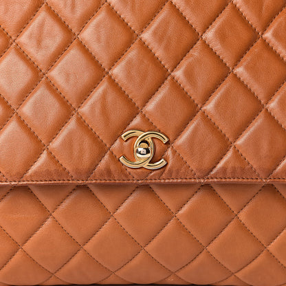 Chanel Calfskin Quilted Single Flap Dark Beige 16 of 16