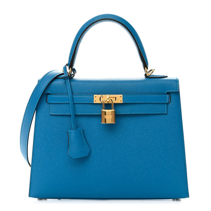 Hermes Epsom Kelly Sellier 25 Bleu Zanzibar 1 of 18