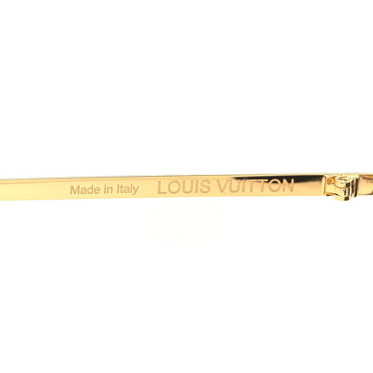 Louis Vuitton Metal LV Mirrored Cat Eye Sunglasses Z1039E Gold 5 of 7