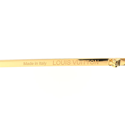 Louis Vuitton Metal LV Mirrored Cat Eye Sunglasses Z1039E Gold 5 of 7
