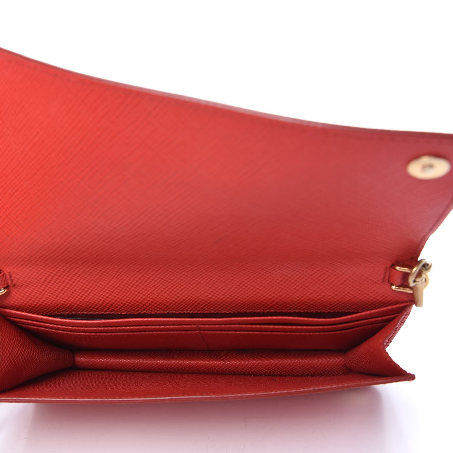Prada Saffiano Cuir Chain Wallet Lacca 5 of 15