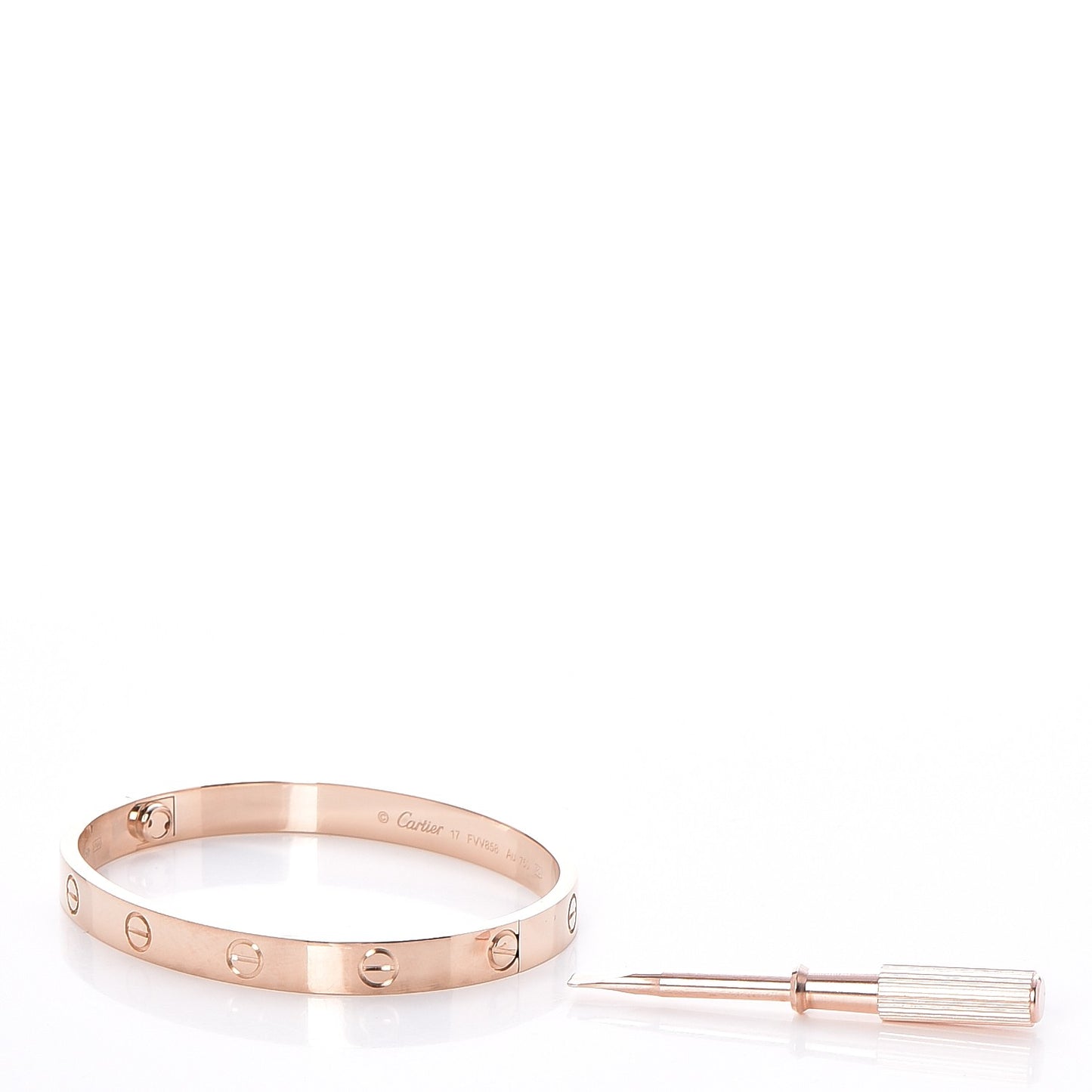 18K Pink Gold LOVE Bracelet 17