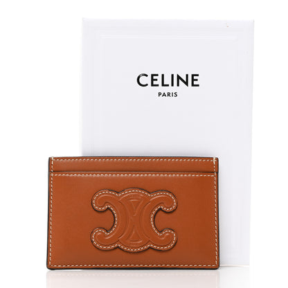 Celine Smooth Calfskin Cuir Triomphe Card Holder Tan 9 of 9