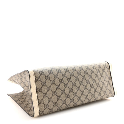 Gucci GG Supreme Monogram Medium Padlock Tote White 4 of 10