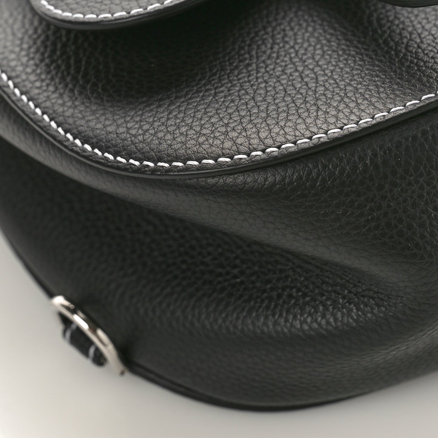 Grained Calfskin Mini Gallop Sling Bag Black