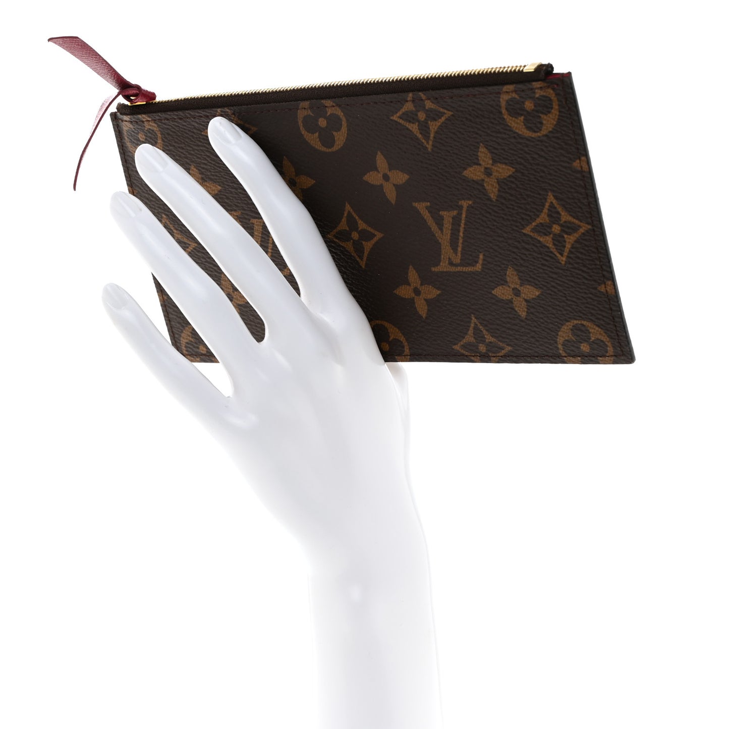 Monogram Felicie Chain Wallet Zippered Insert Fuchsia