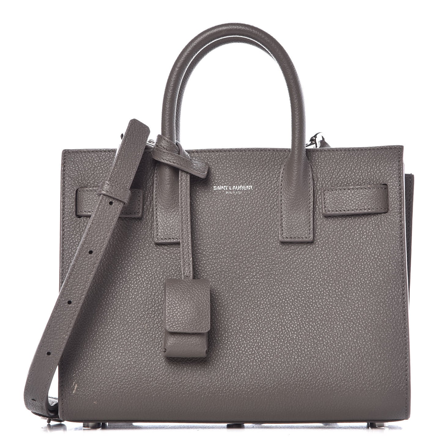 Grained Calfskin Nano Sac De Jour Fog