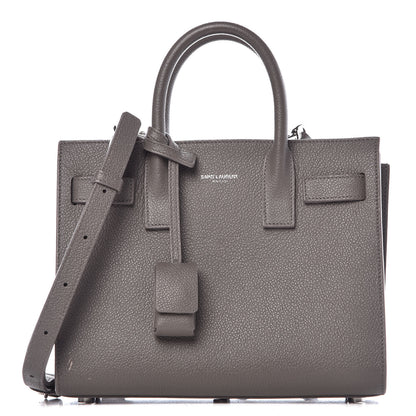 Saint Laurent Grained Calfskin Nano Sac De Jour Fog 1 of 9