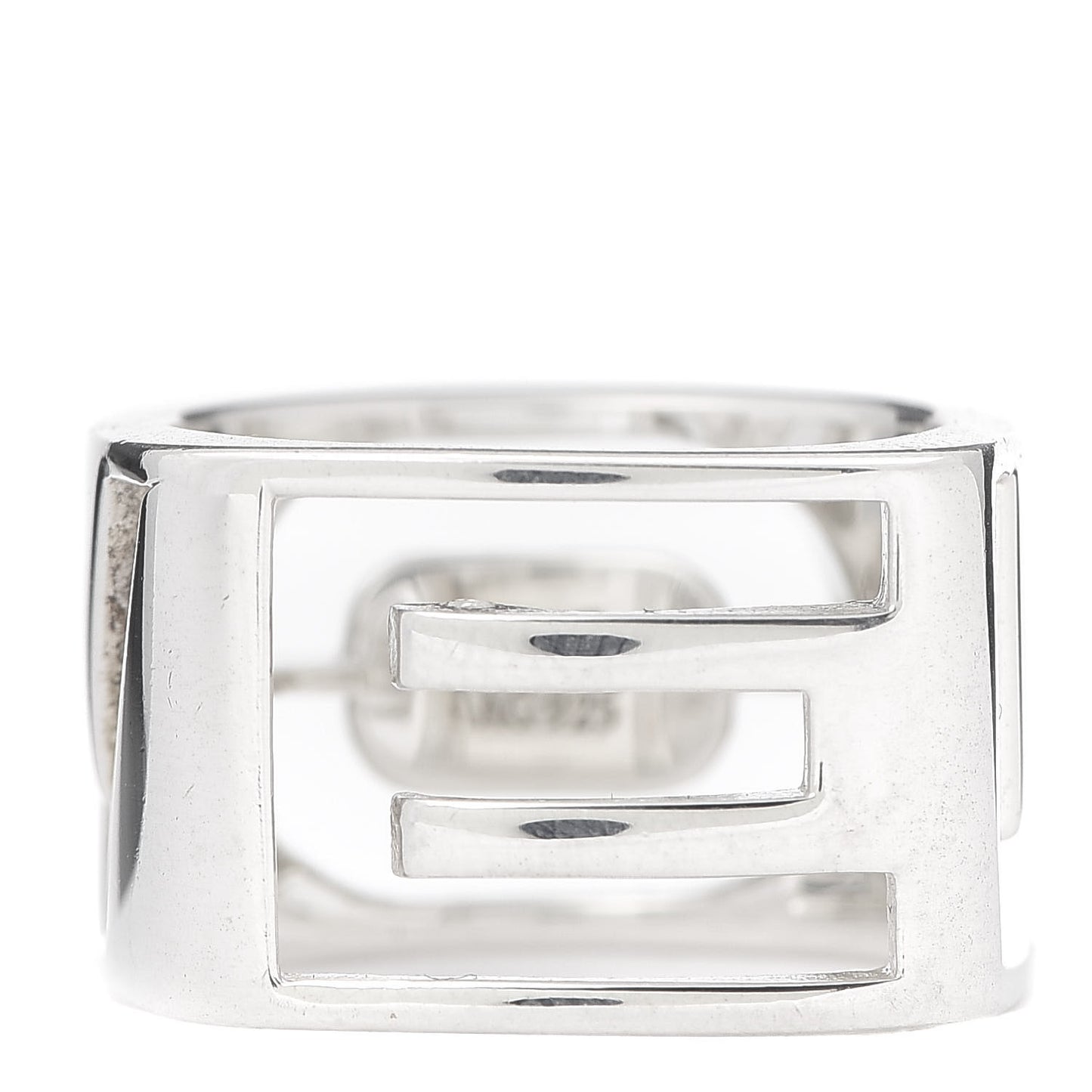 Sterling Silver Era Love Square Ring 55 7.25