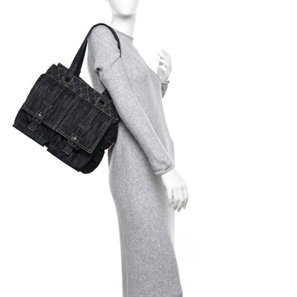 Chanel Denim CC Double Pocket Shoulder Bag 2 of 9
