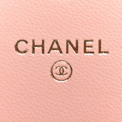 Chanel Goatskin Quilted Chanel 19 Flap Wallet Light Pink 6 of 11