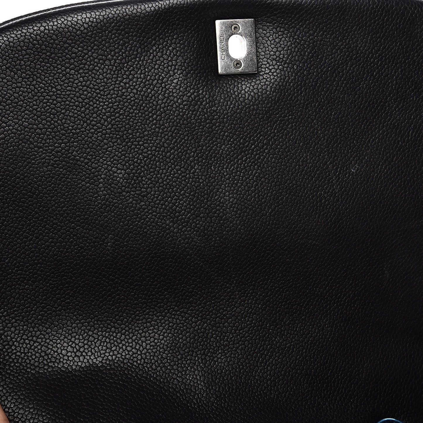 Caviar Quilted Casual Pocket Messenger Flap Black