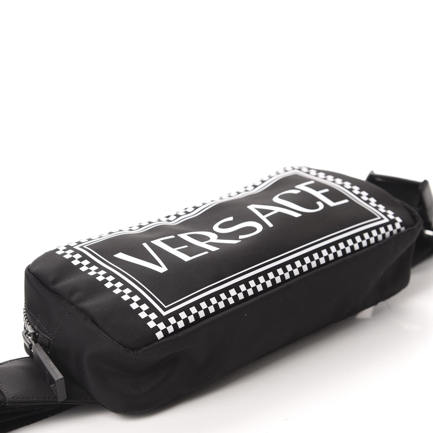 Nylon Logo Two Tone Belt Bag Black