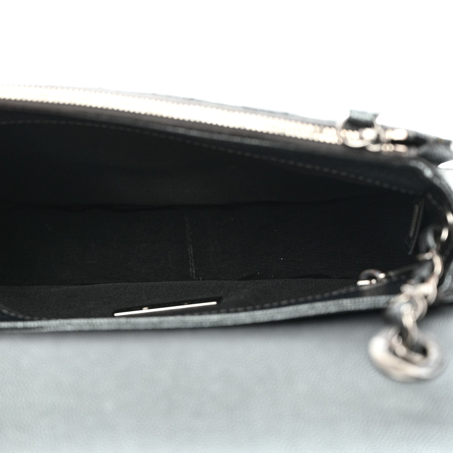 Metallic Caviar Quilted Medium Coco Curve Messenger Flap Black Ruthenium