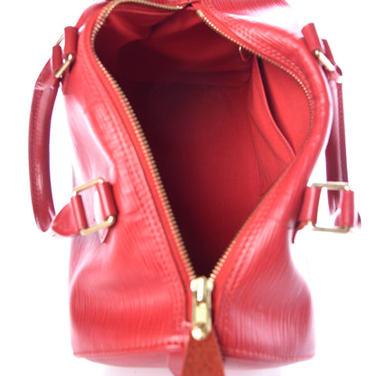 Louis Vuitton Epi Speedy 25 Castillan Red 6 of 13