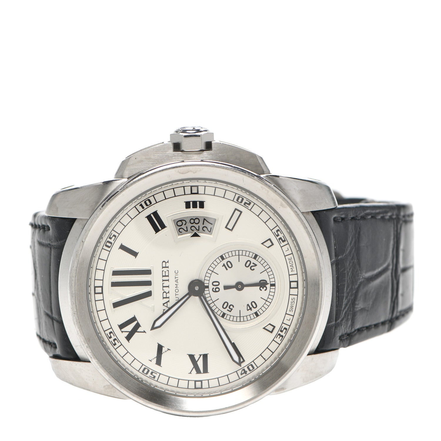 Cartier Stainless Steel Alligator 42mm Calibre de Cartier Automatic Watch 2 of 6