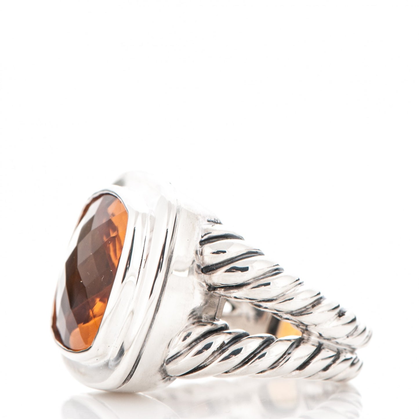 Sterling Silver Citrine 14mm Albion Ring 52 6