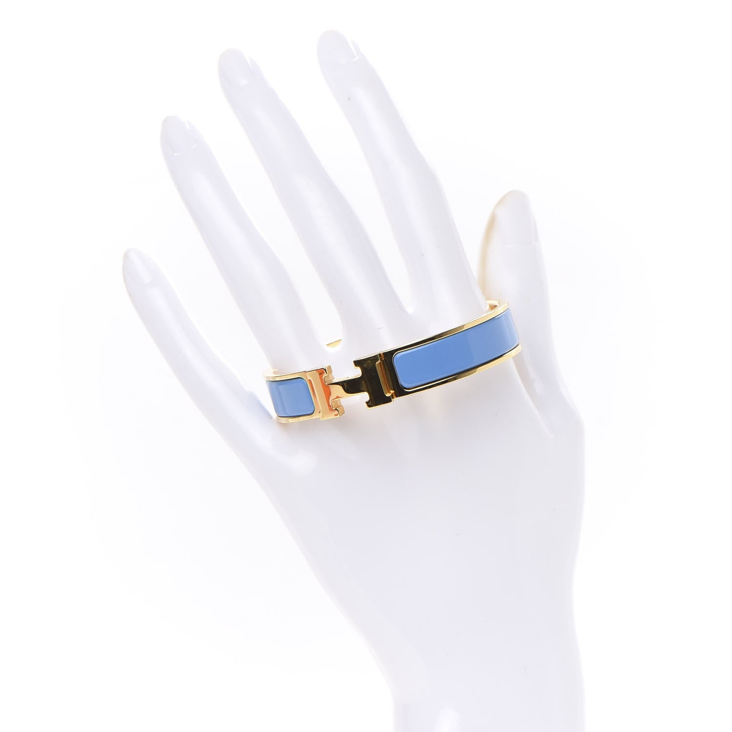 Hermes Enamel Narrow Clic Clac H Bracelet PM Bleu Transat 2 of 6