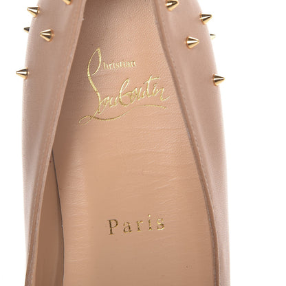 Christian Louboutin Nappa Goldoflat Spikes Flats 38.5 Nude 6 of 9