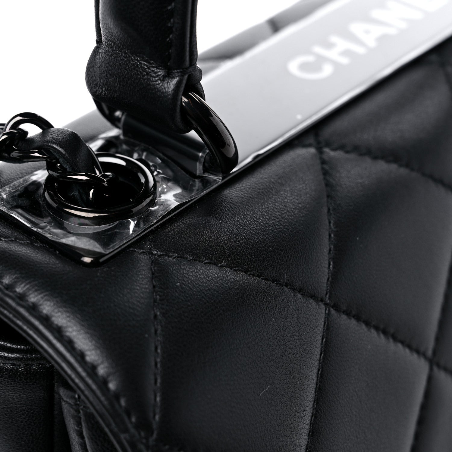 Chanel Lambskin Quilted Small Trendy CC Dual Handle Flap Bag So Black 13 of 14