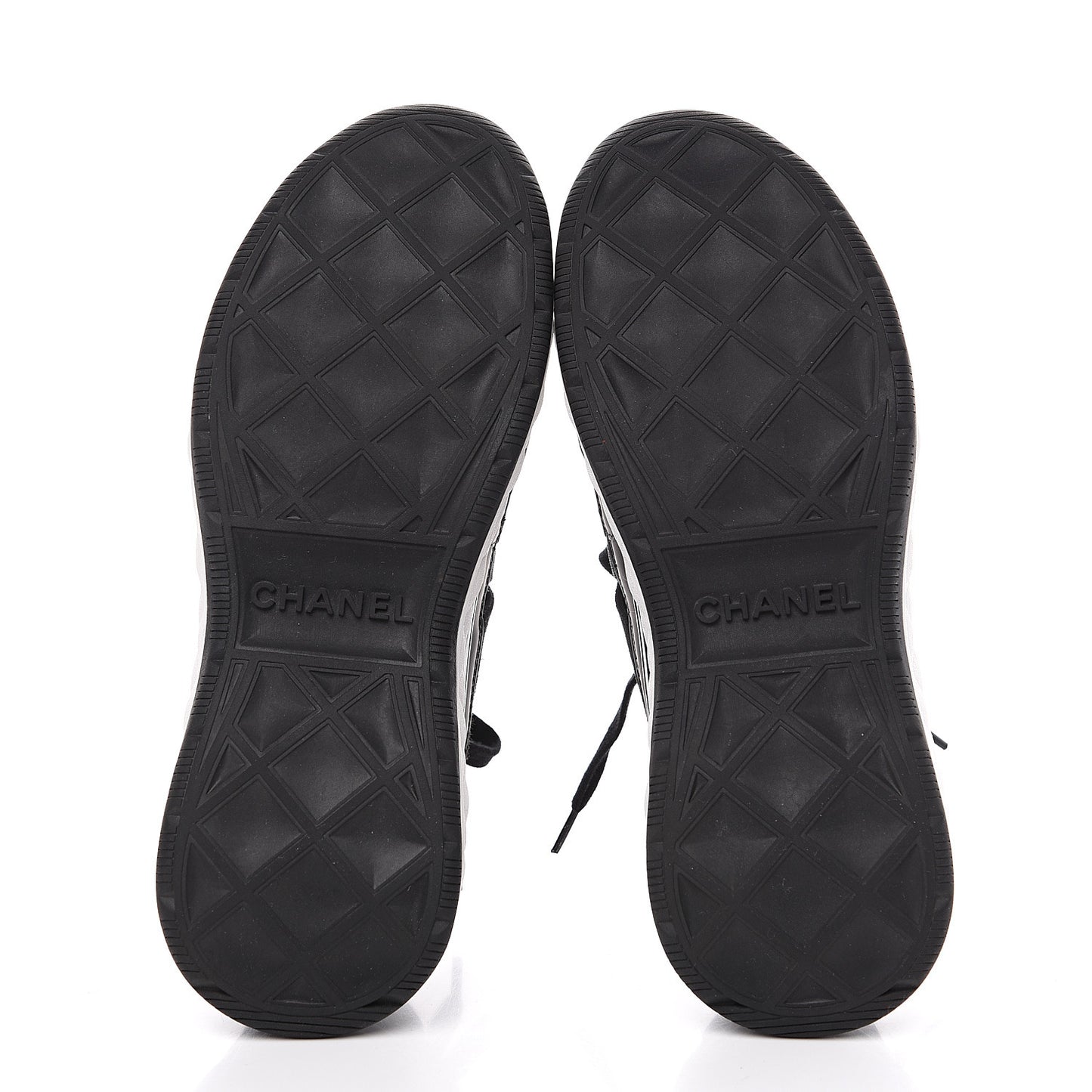Fabric Calfskin Suede CC Sneakers 37 Black