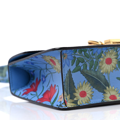 Gucci Shangai Calfskin Web New Flora Small Sylvie Shoulder Bag Azure 8 of 10