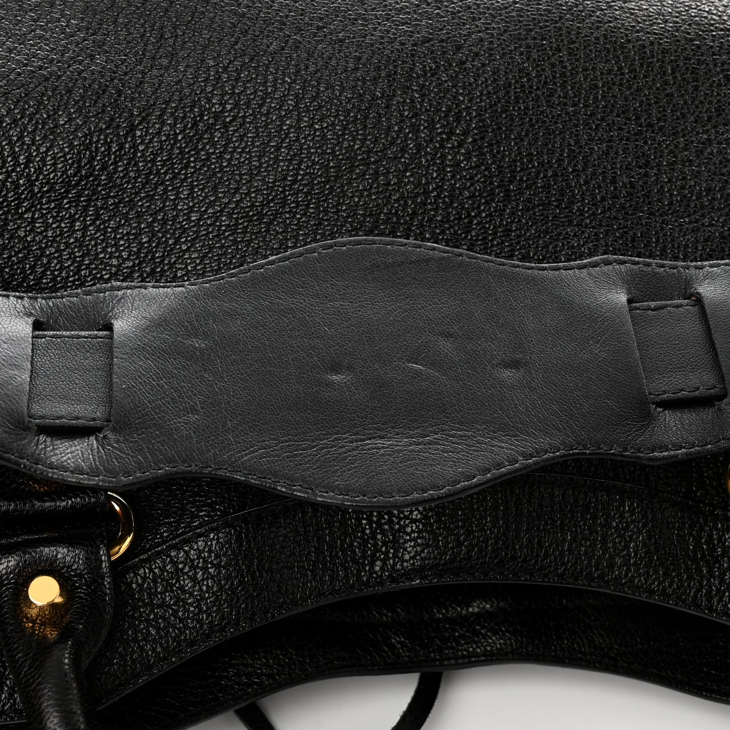 Chevre Gold Metallic Edge Hardware City Black