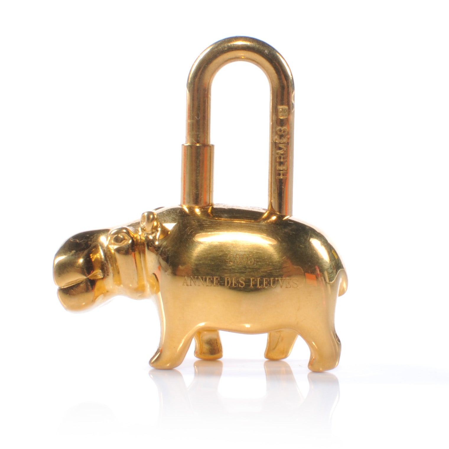 Hermes Annee Des Fleuves Hippo Cadena Lock Gold 1 of 4