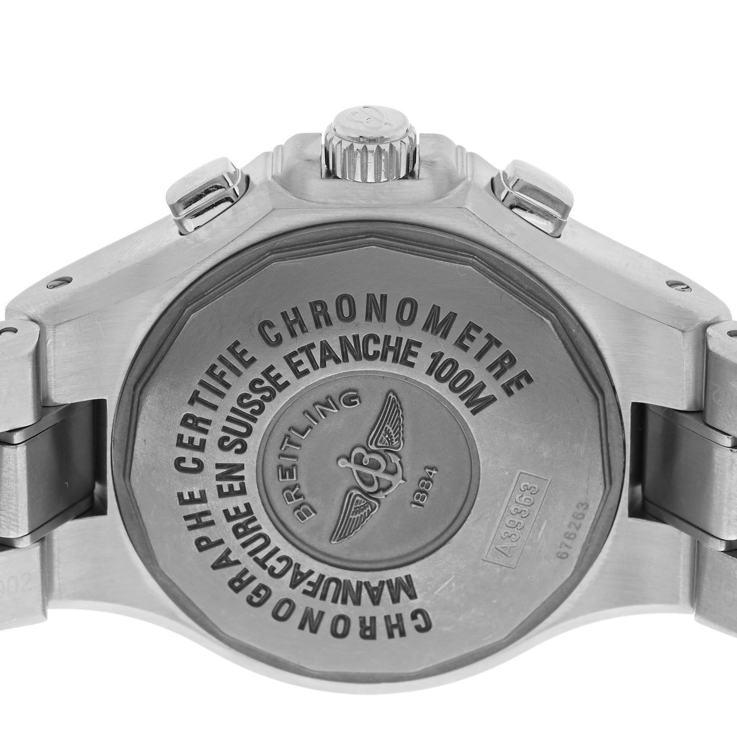 Stainless Steel 45mm Hercules Chronograph Automatic Watch Black A39363
