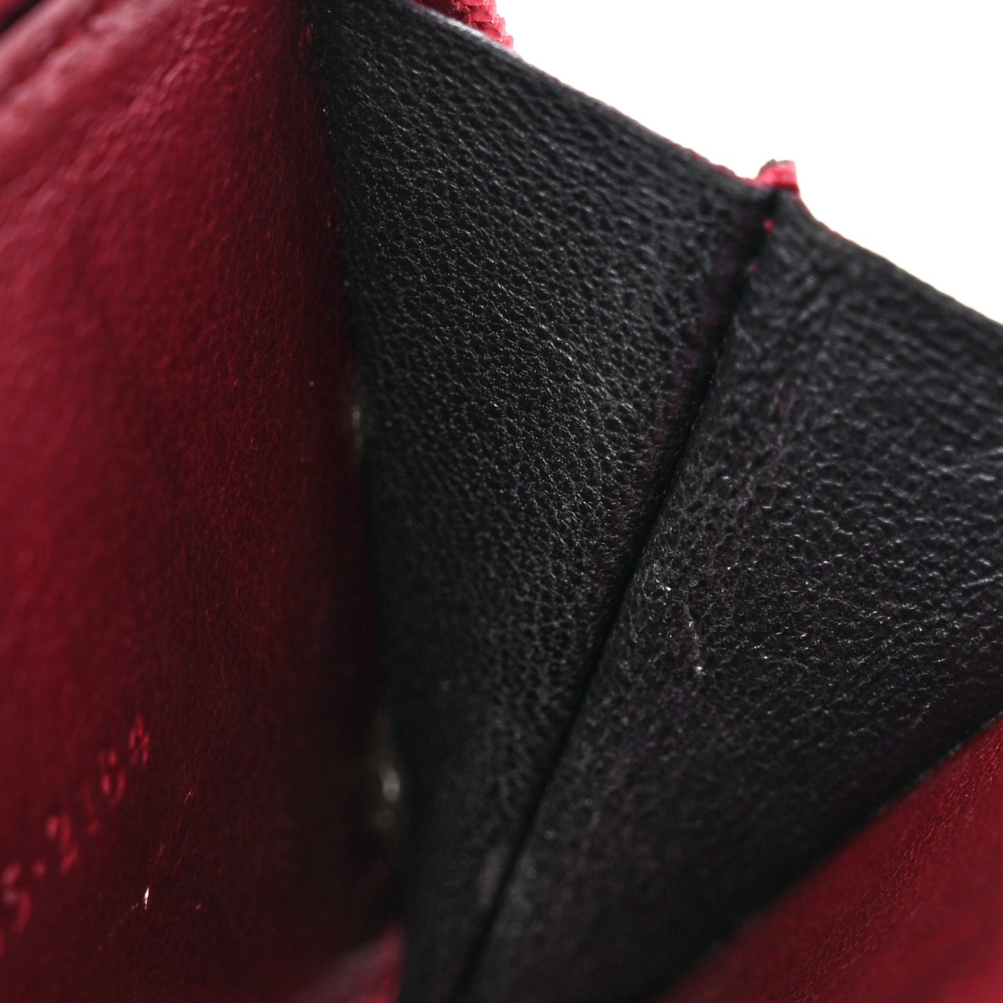 Metallic Guccissima Zip Around Coin Purse Red