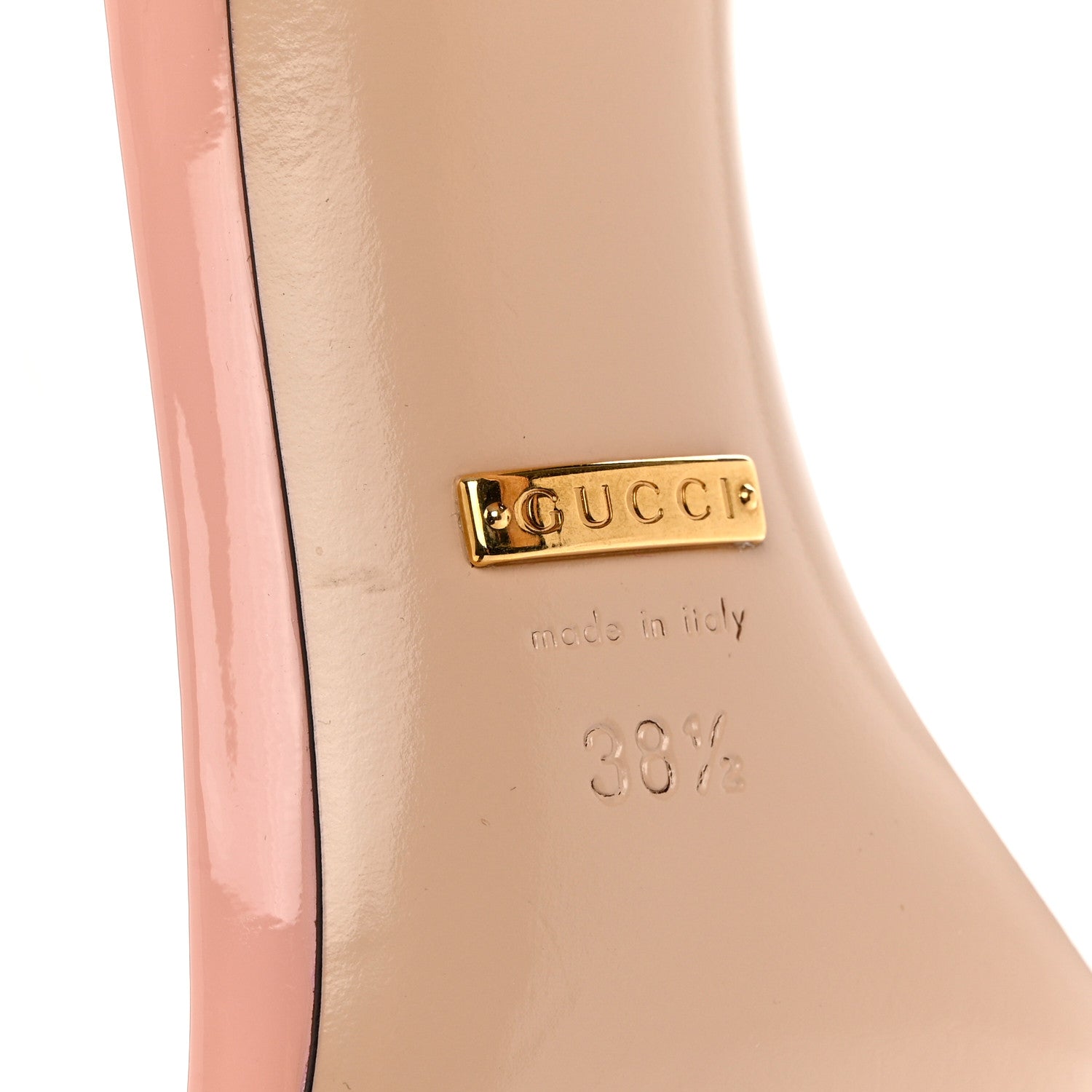 Gucci Patent Crystal Removable Bow Sandals 38.5 Sugar Pink 6 of 8