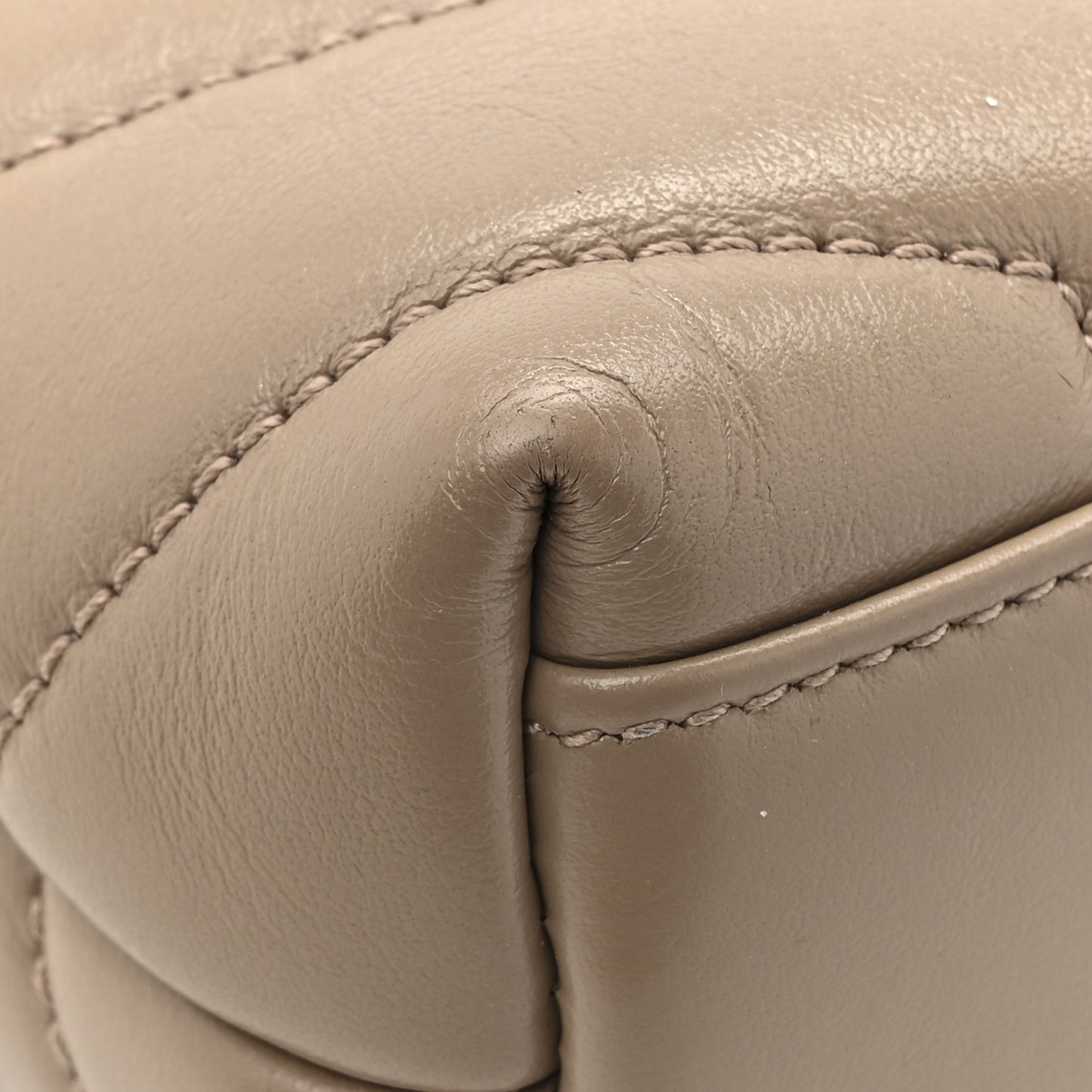 Calfskin Y Quilted Monogram Toy Loulou Crossbody Bag Dark Beige