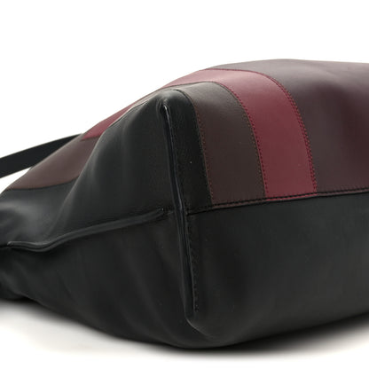 Loewe x Albers Nappa Calfskin Medium Flamenco Clutch Black Burgundy 9 of 11