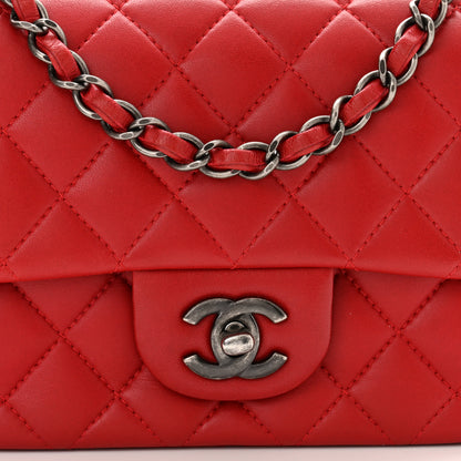Chanel Lambskin Quilted Mini Square Flap Red 8 of 10
