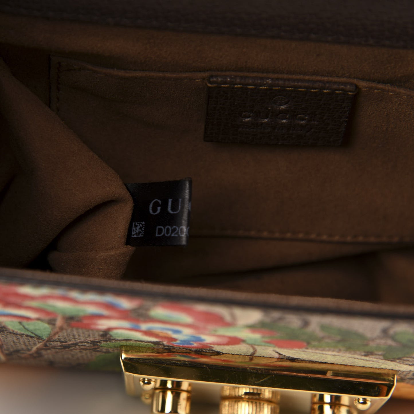 GG Supreme Monogram Tian Small Padlock Shoulder Bag Beige Multicolor New Acero